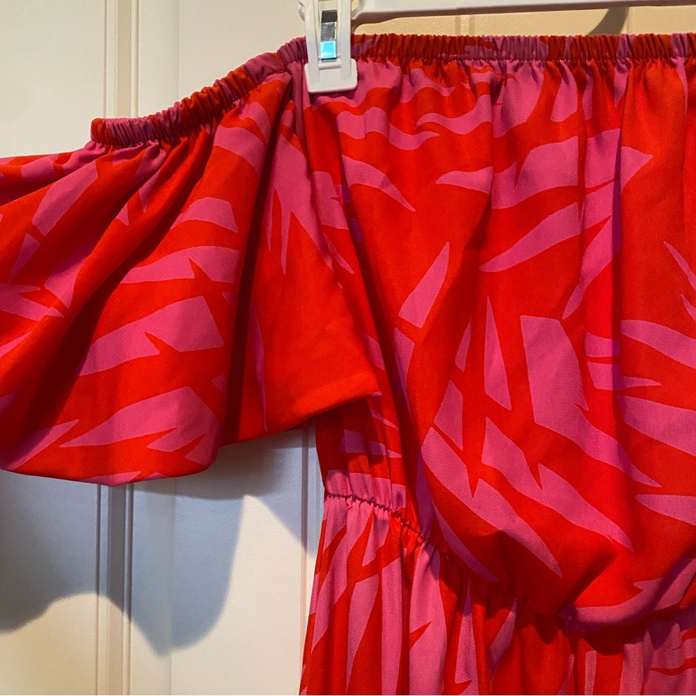 Mint Julep Boutique Resort Maxi Dress Pink/Red